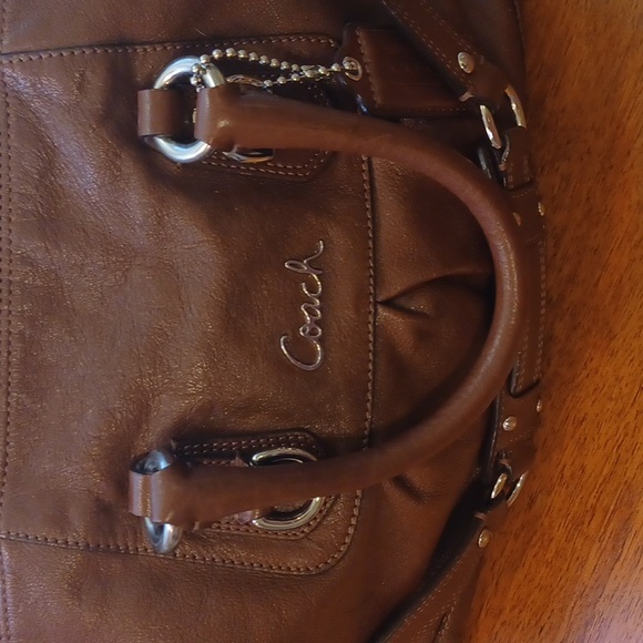 Coach Ashley brown leather satchel purse no. L1049-F15445 - Picture 2 of 13